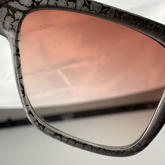 Vintage Cool-Ray Sunglasses Flat Top Shield Green Patterned Square Oversized - Picture 8 of 10